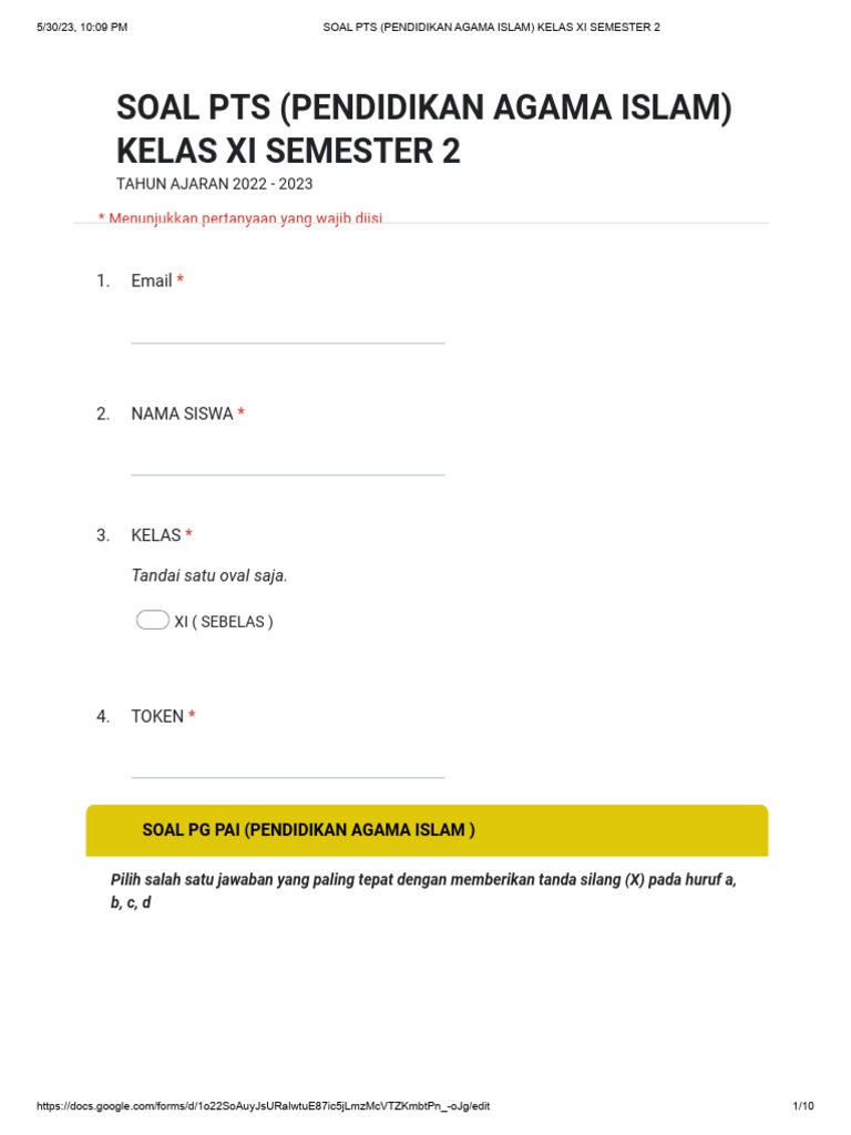 Formulir Tanpa Judul Google Formulir PDF