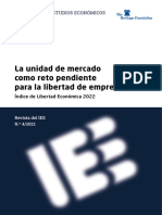 Revista Del IEE N.O 4 2022. La Unidad de Mercado Como Reto Pendiente para La Libertad de Empresa. ILE 2022 2