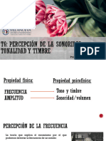 T6 Percepción de La Sonoridad, Tonalidad y El Tiembre