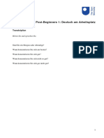 Ihre Konzentration Transkription