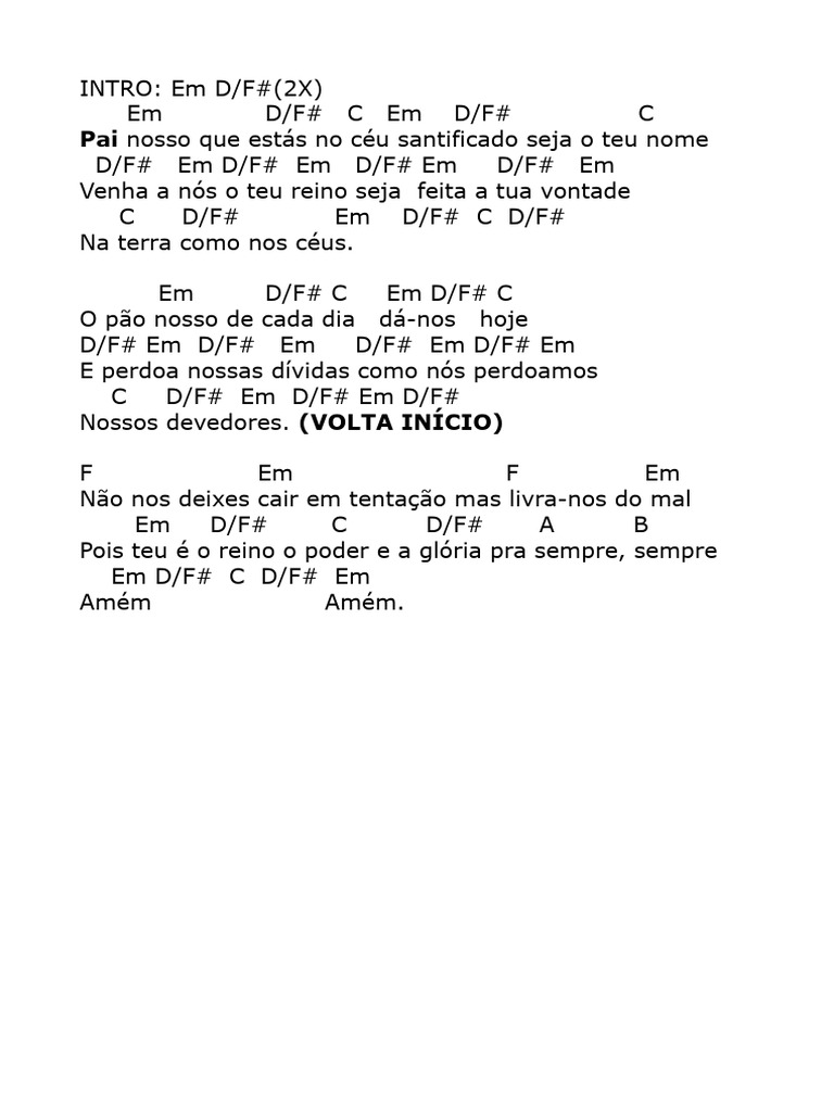 Cifra Pai Nosso PDF