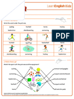 Worksheets Sports Answers