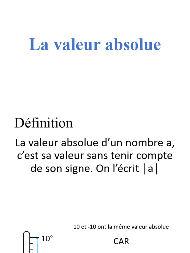 Définition et Propriétés de la Valeur Absolue PDF — free download