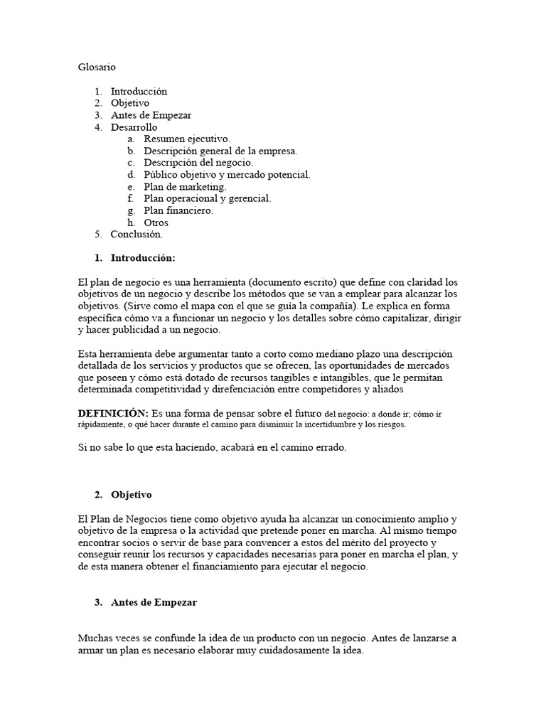 Guía Completa para un Plan de Negocios | PDF