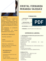 Currículum Cristal Fernanda Miranda Vazquez 1