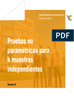 Pruebas No Paramétricas para K Muestras Independientes: Gestión Estadística de La Información II