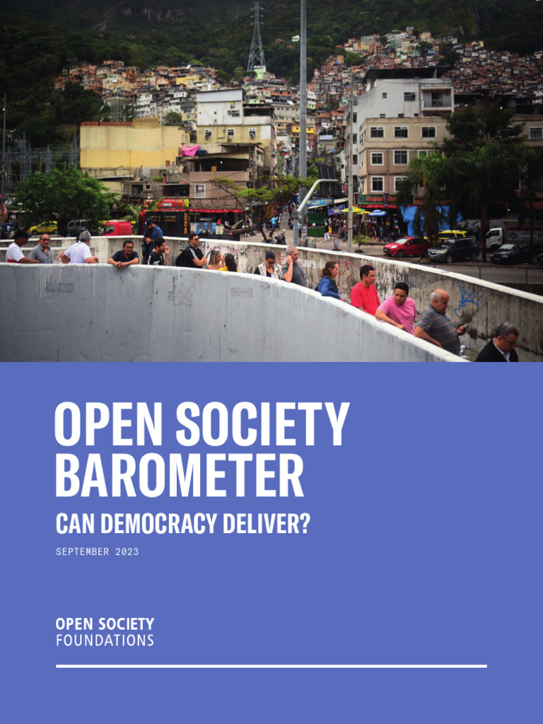 Open Society Barometer Can Democracy Deliver 20230911 | PDF | Cost Of ...