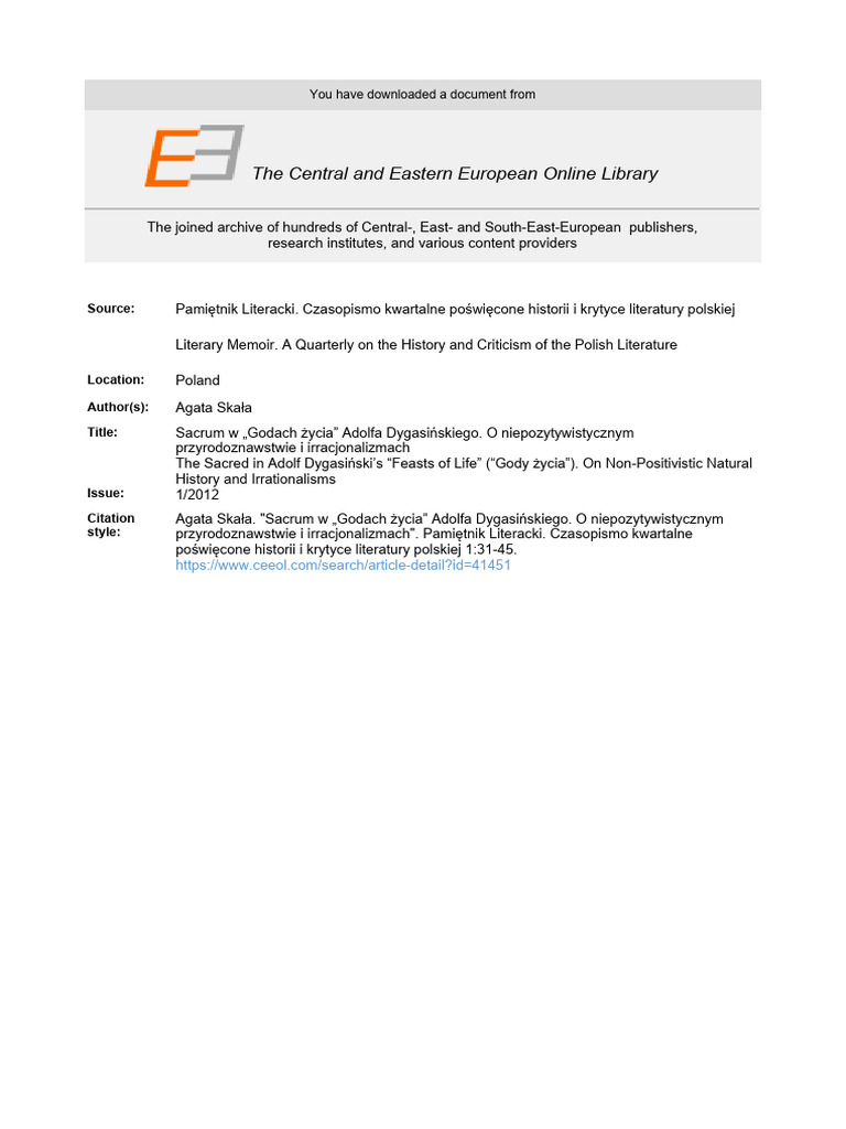 The-Sacred-In-Adolf-Dygasi%c5%84ski-S-Feasts-Of-Life-Gody-%c5%bcycia-On ...