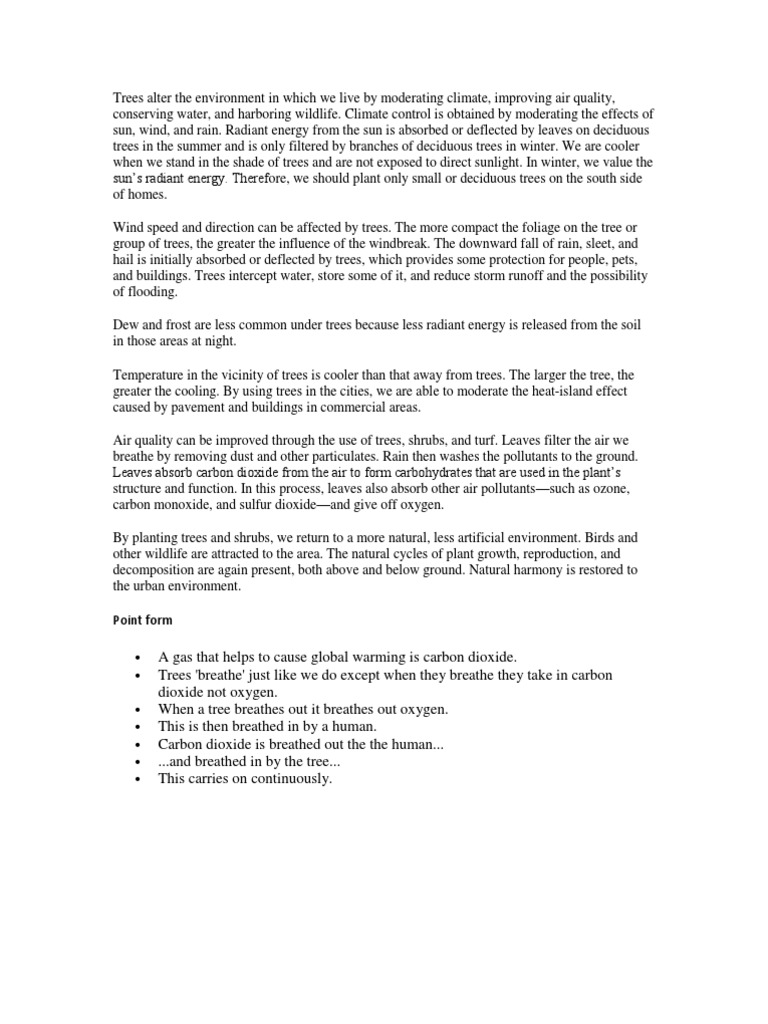Environmental Benefits of Tree Planting | PDF | Trees | Atmosphere Of Earth