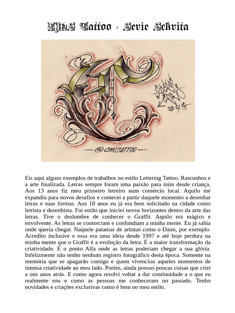 Evolução da Arte em Lettering Tattoo | PDF | Heavy metal (gênero ...