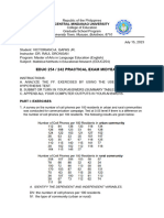 Educ254 and 242 Practical Exam