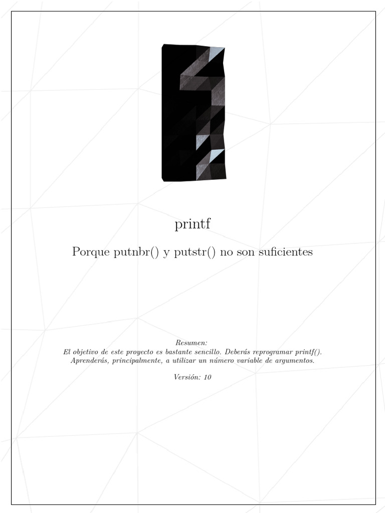 Subject printf 42school pdf desarrollo de software ingenier a