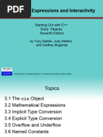 Chapter 3: Expressions and Interactivity: Starting Out With C++ Early Objects Seventh Edition