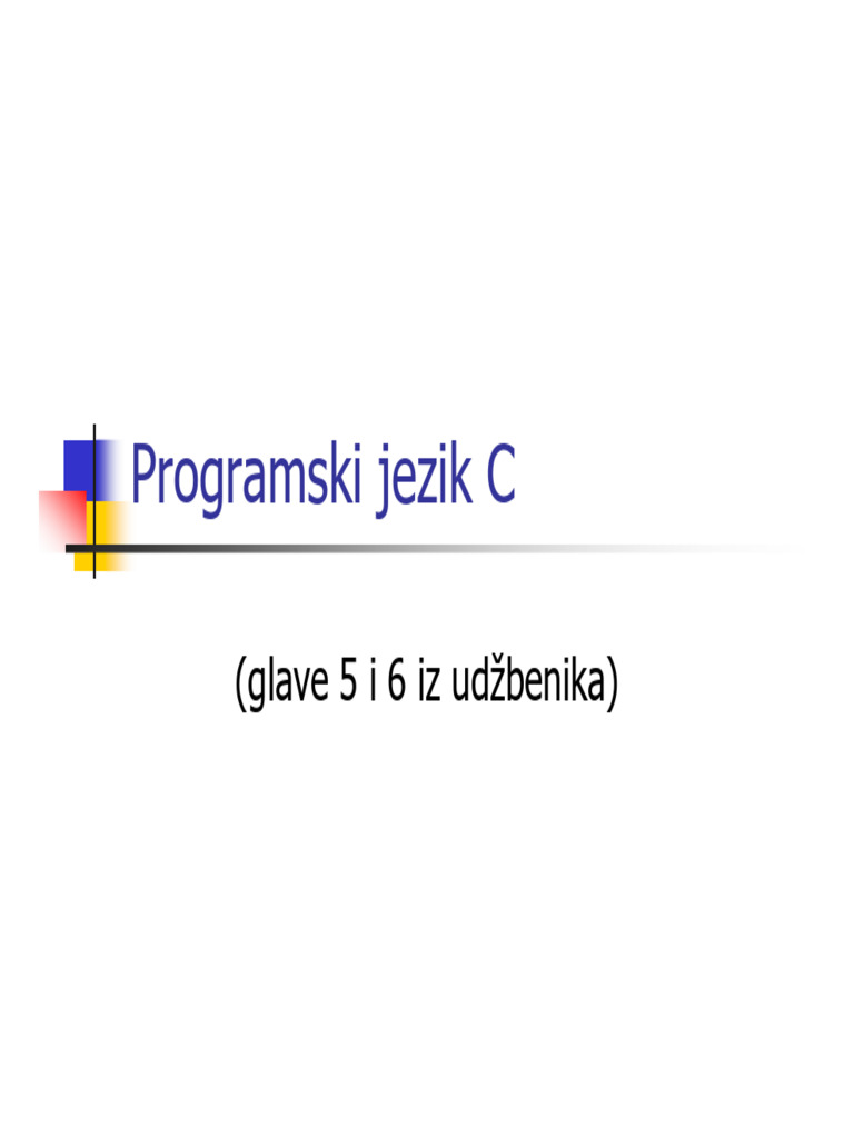 Programski Jezik C 1 | PDF