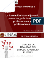 TEMA 03 La Formación Laboral Juvenil, Pasantías, Prácticas Pre-Profesionales y