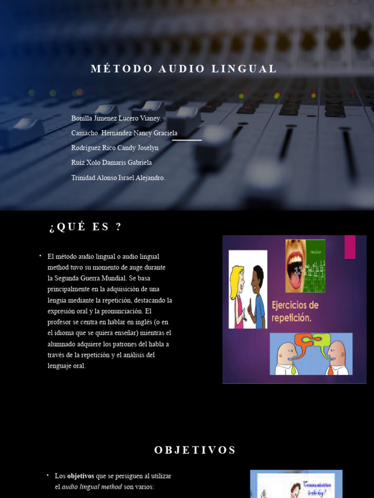 Método Audiolingual: Claves y Ejemplos | PDF | Aprendizaje | Enseñando