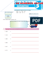 Escritura de Numeros Naturales para Tercer Grado de Primaria