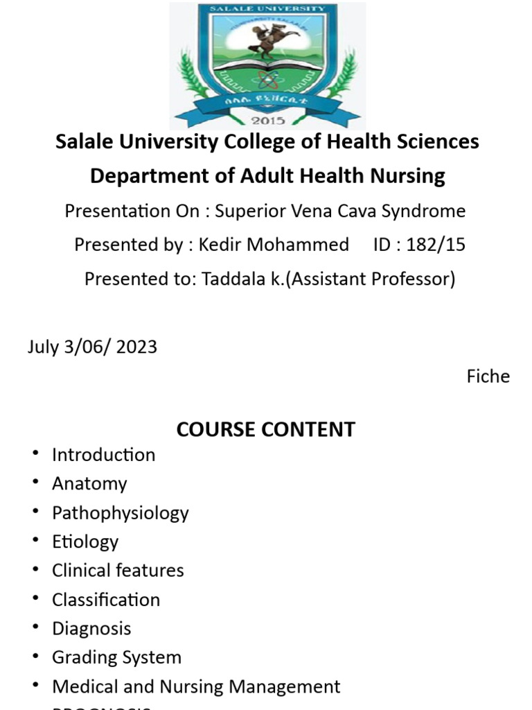 Superior Vena Cava Syndrome Pdf Interventional Radiology Medical