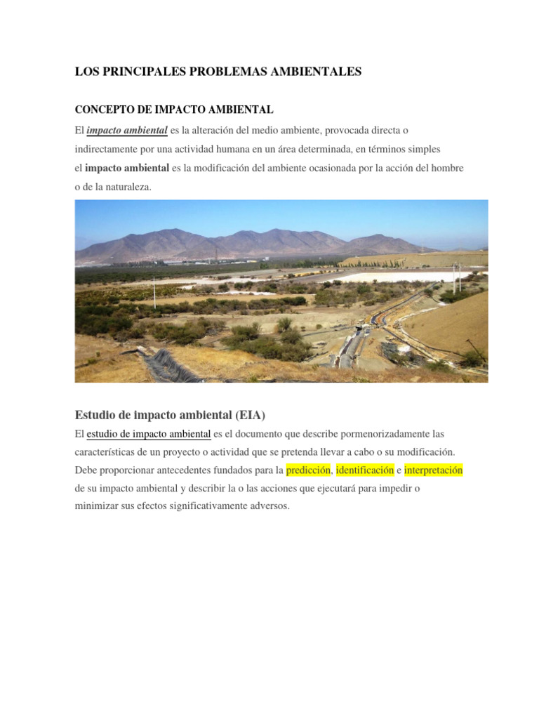 Los Principales Problemas Ambientales | PDF | Residuos | Entorno natural