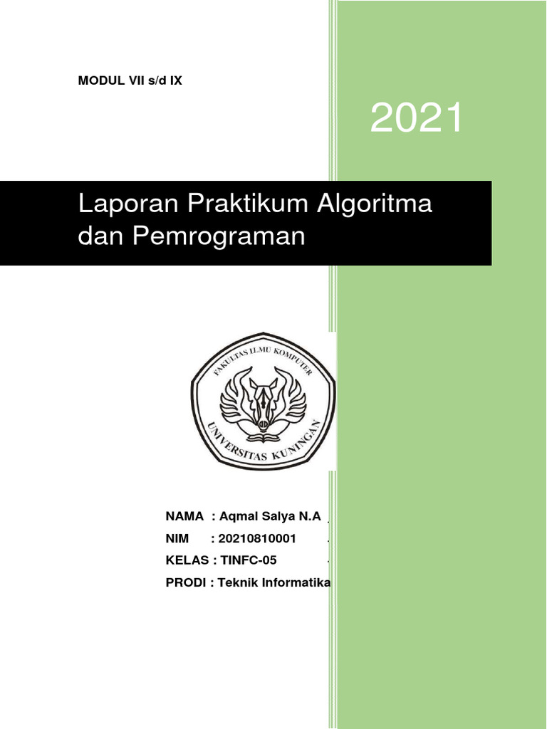Laporan Praktikum Algoritma dan Pemrograman | PDF | Komputer