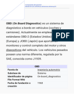 OBD (On Board Diagnostics) Es Un Sistema de