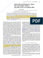 Eavesdropping Time and Frequency: Phase Noise Cancellation Along A Time-Varying Path, Such As An Optical Fiber