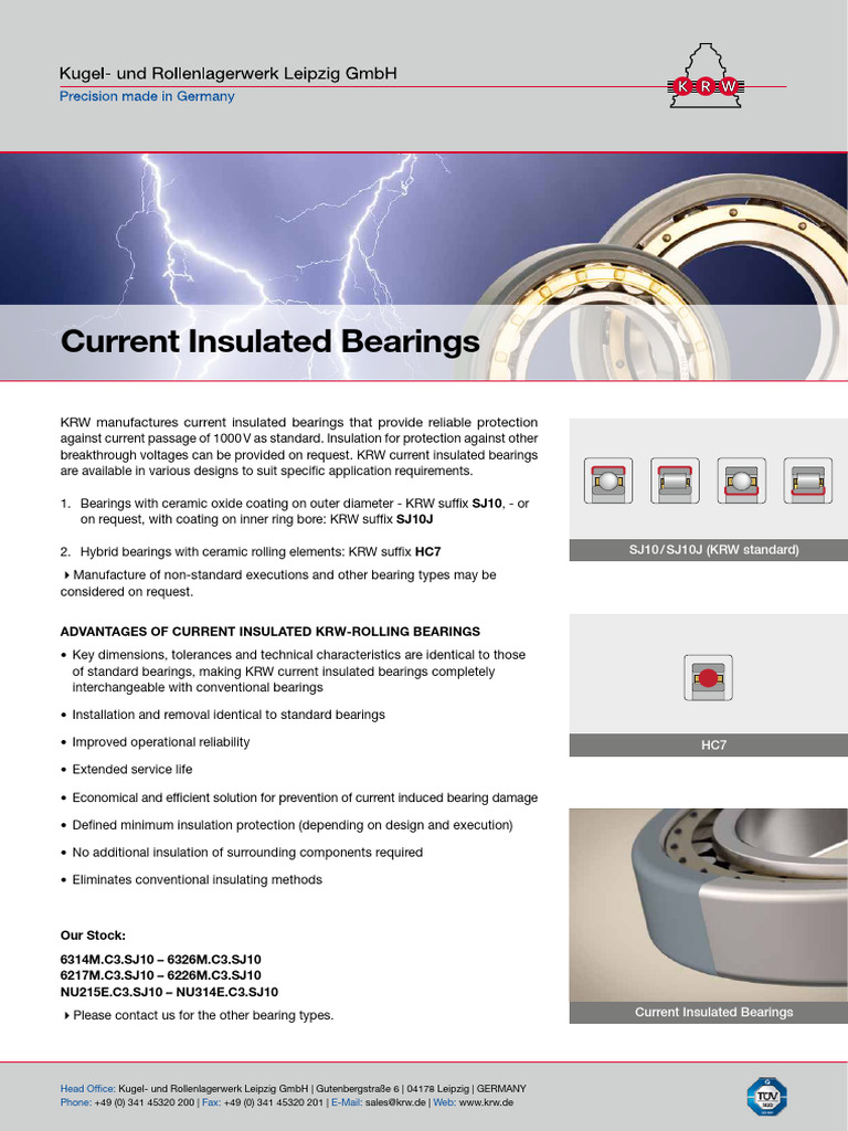 KRW Current Insulated Bearings en | PDF