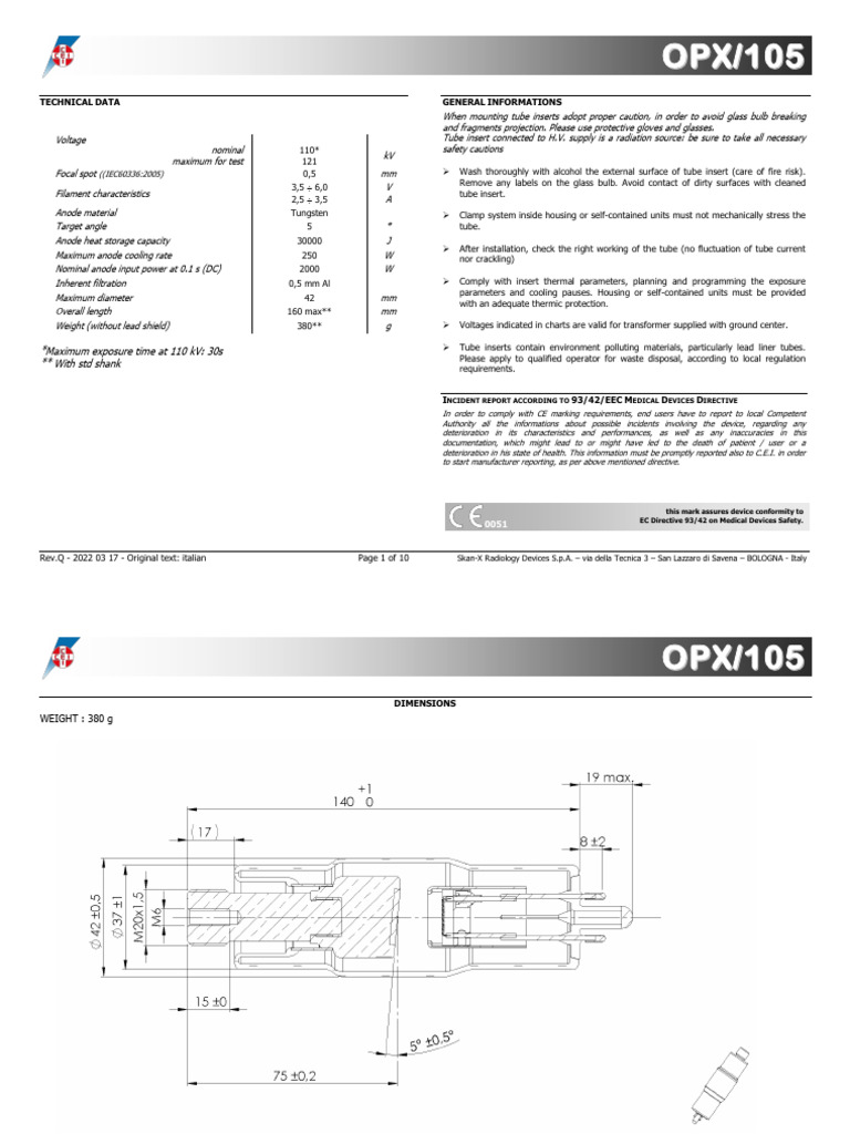 OPX 105 Rev.q Eng | PDF | Vacuum Tube | Incandescent Light Bulb
