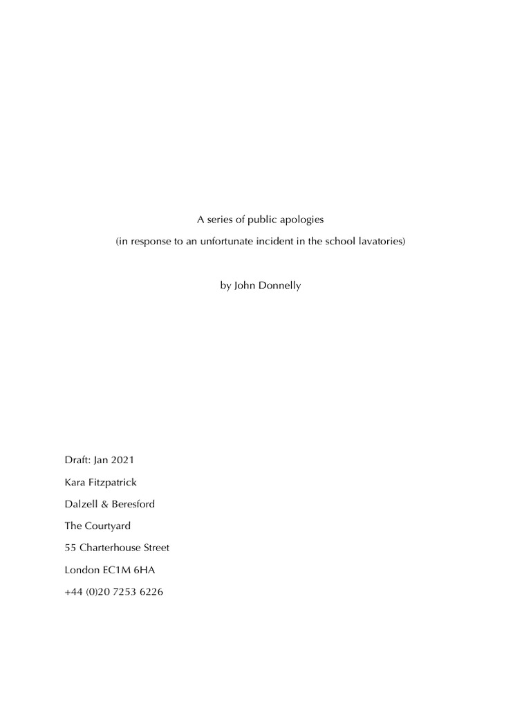A Series of Public Apologies by John Donnelly PDF