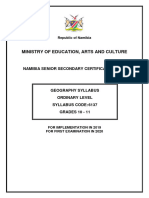 NSSCO Geography Syllabus