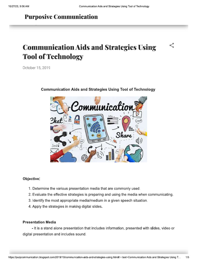 Communication Aids and Tools PDF