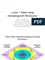 Faktor - Faktor Yang Mempengaruhi Pemasaran