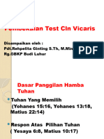 Pembekalan Test CLN Vicaris Klasis Pancur Batu