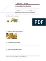 Examen de Motoniveladora