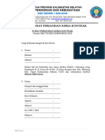 Contoh Surat Perjanjian Kerja Kontrak FH UII