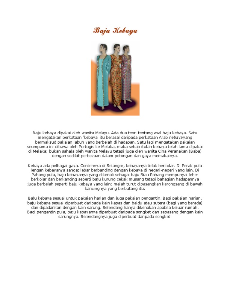 Folio Sivik Tingkatan 1: Pakaian Tradisional Malaysia  PDF