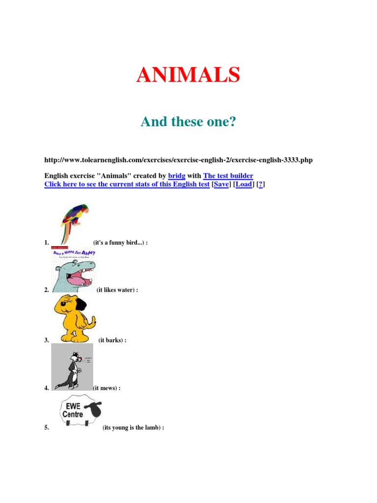 Animals | PDF | Science & Mathematics