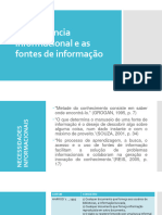 Competência Informacional e As Fontes de Informação