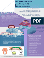 Infografia Salud Mental Ilustrado Textura Azul Morado