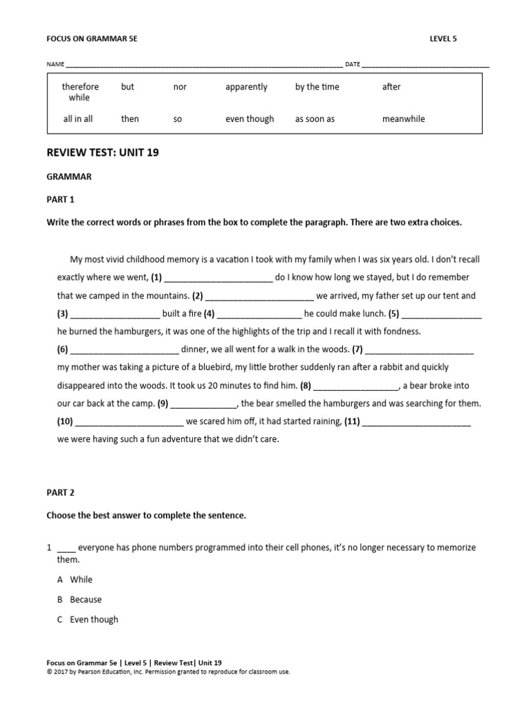 Fog5 unit 19 review test pdf memory sleep