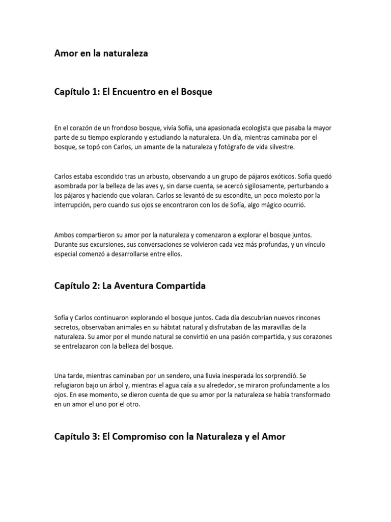 Amor y naturaleza en el bosque | PDF | Amor | Los bosques
