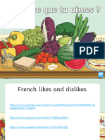 French Food and Drink Opinions Powerpoint