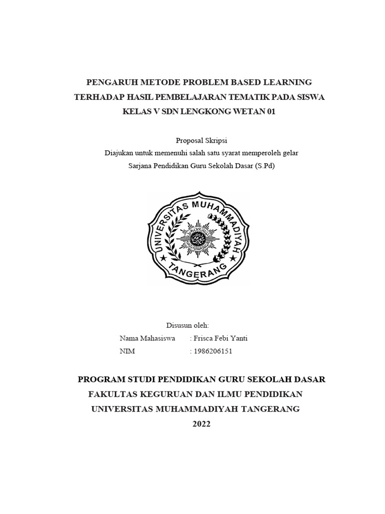 Pengaruh Problem Based Learning pada Siswa SD | PDF | Karier ...