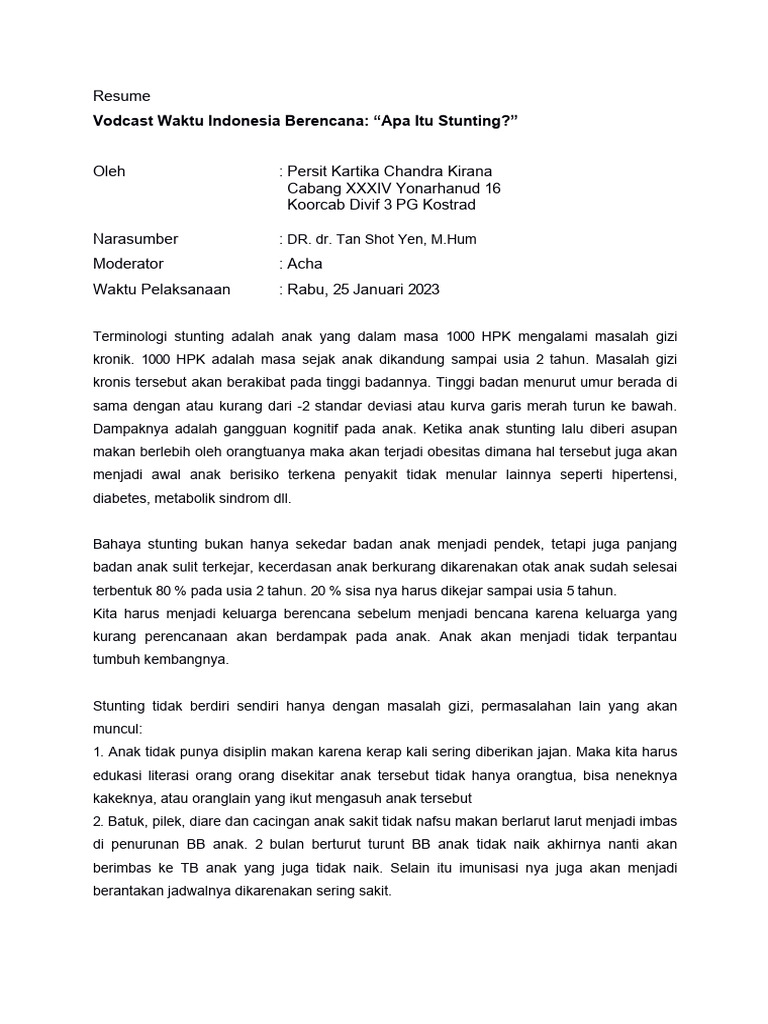 RESUME Apa Itu Stunting PDF - 1