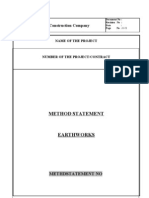 Earthworks Construction Method Statement