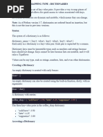 MAPPING TYPE-Dictionaries