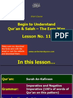 Begin To Understand Qur'an & Salah - The Easy Way: Lesson No. 11