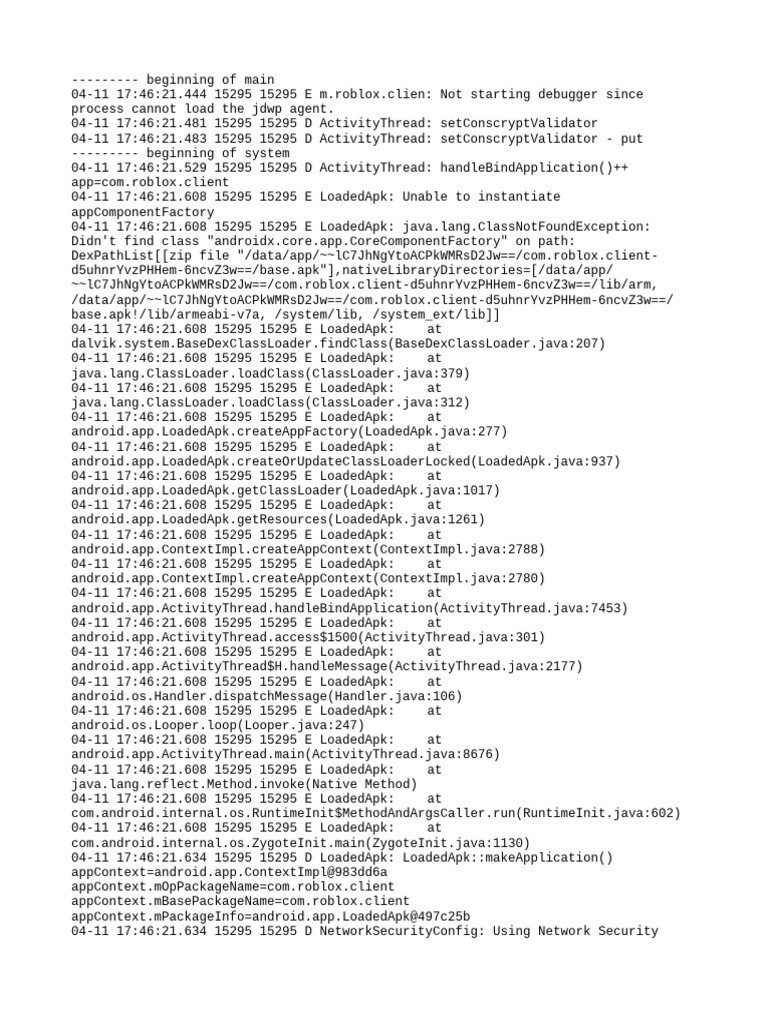 Roblox Client Initialization Errors | PDF | Java (Programming Language ...