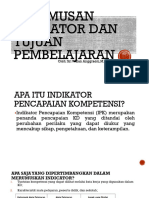 Perumusan Indikator Dan Tujuan Pembelajaran