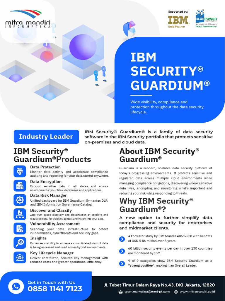 Brosur product ibm fordigi 2023 guardium by mitra mandiri